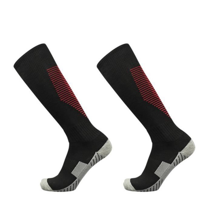 Chaussettes de football pour enfants Rayées Chaussettes Sports pour Football, Basketball antidérapantes pour garçons filles