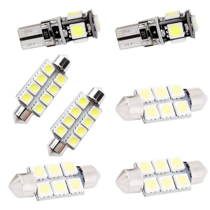 Pour A1 A4 LED Lampe Ampoules Blanc Wedge Intérieur De Voiture Lumière Dôme Feux De Plaque D'immatriculation Canbus Anti Erreur 12V