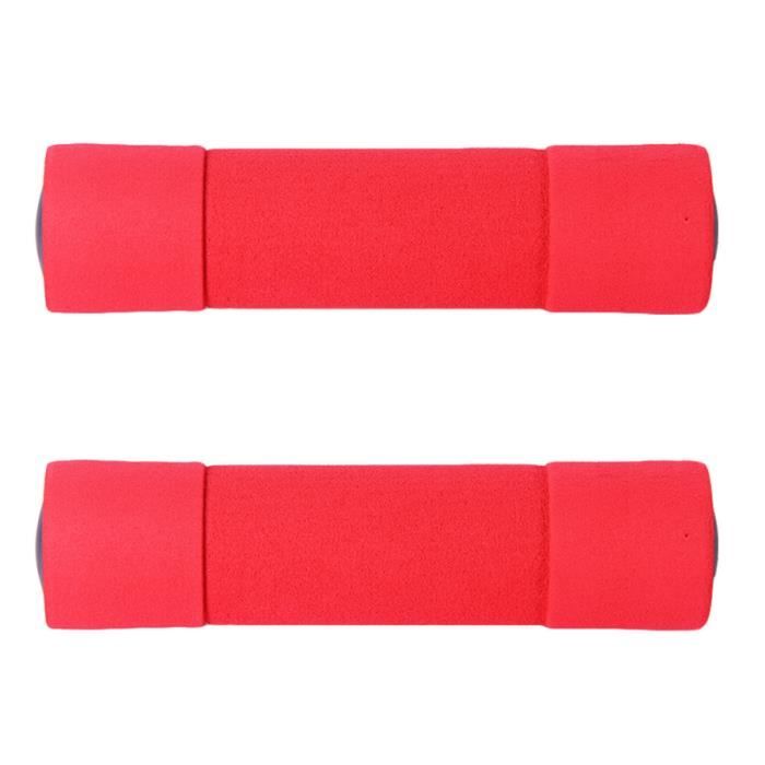 2 haltères pour femmes rouges 0,5 kg recouverts de mousse pour la maison BARRE - HALTERE - POIDS