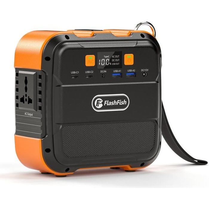Centrale Électrique Portable 120W 26400mAh 98Wh,Batterie au Lithium Générateur Solaire à Charge,pour Camping-car,camping