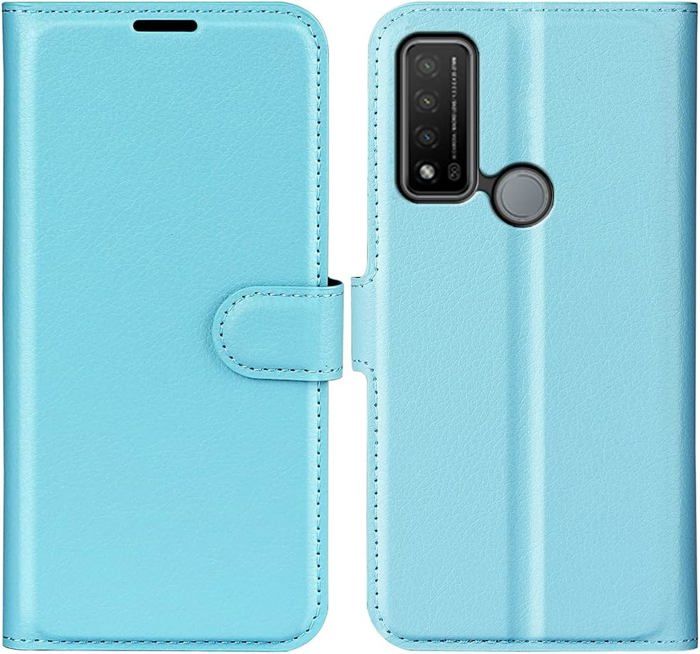 BRAND SET Cover Portafoglio Per TCL 20R / 20AX 5G Con Cordino Da Polso - Custodia Flip In Pelle PU Magnetica Con Slot Per Carte E Portamonete - Nero
