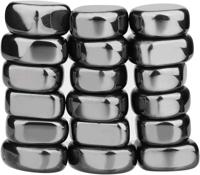 20 Aimants en Hématite Noire Naturelle, Pierres Magnétiques Brutes Irrégulières Lot de 20, Puissants Petits Aimants de Décoration avec Corde pour Réfrigérateur, Bureau, Fête, Mariage et Jeux Créatifs