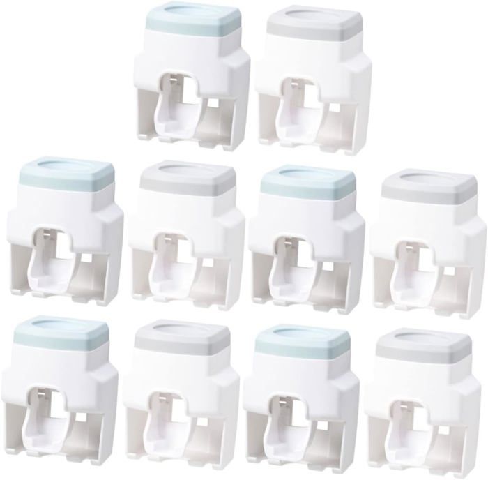 Porte-brosses à Dents Pour Organisateur De Salle De Bain, Distributeur Automatique De Dentifrice, Kit De Presse Mural Pour Salle De Bain, Accessoires De Salle De Bain, Bleu