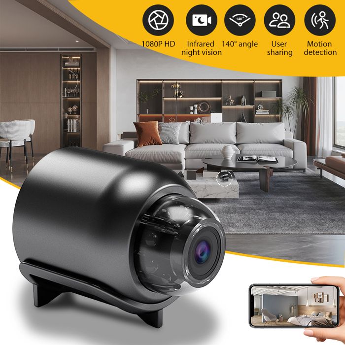 Camera Espion,WiFi 1080 P Mini Caméra de Surveillance sans Fil avec Enregistrement,Mini Cachée Détection Mouvement Spy Cam