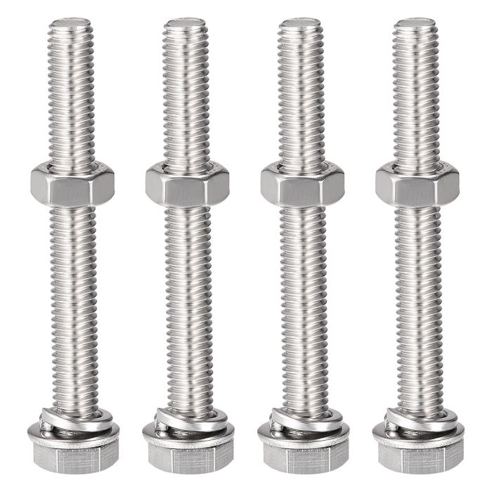 Boulon SOURCING MAP 4 Kits M8 x 65mm Tête Vis Boulons Écrous Plat ...