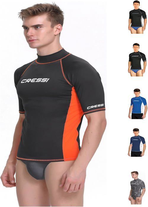 Combinaison de plongee Cressi - XLW478407 - Rash Guard T-Shirt Homme (Lot de 1)
