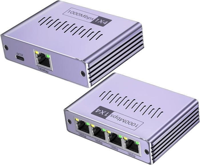 Switch Ethernet 1 À 3 1000Mbps Switch RJ45 Multiprise RJ45