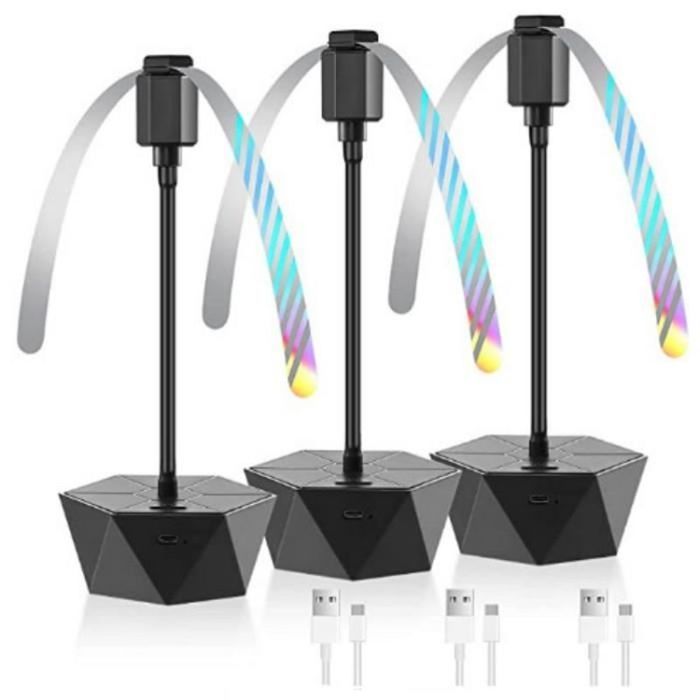 Ventilateur Anti-Mouche 3 Pièces Répulsifs Automatiques USB Contre Les Mouches Ventilateur Répulsif Pliable et Suspendu