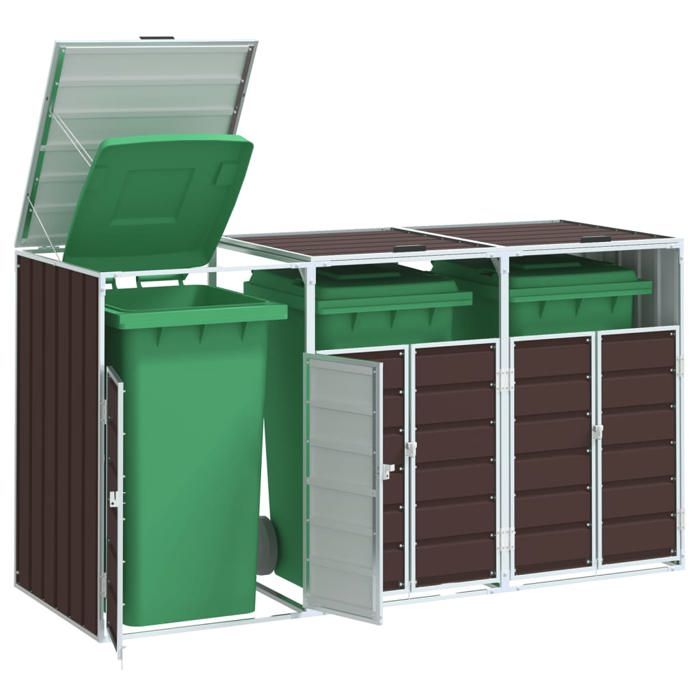 Cache-conteneurs à déchets - Qqmora - Rangement à roulettes pour ...