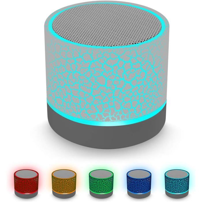 Mini enceinte Bluetooth portable sans fil haut-parleur stro rechargeable AI Super Bass avec lumires LED Label