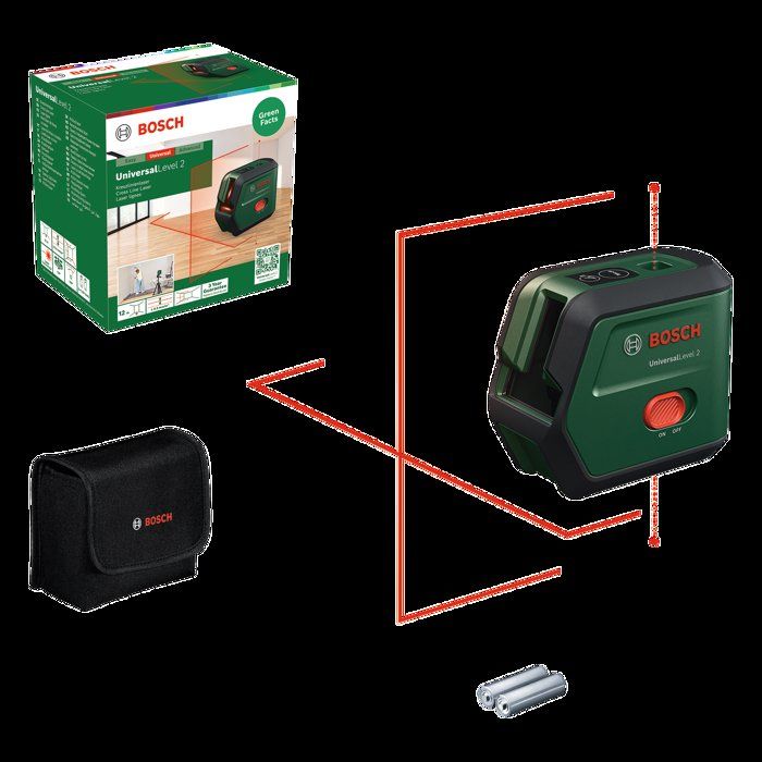Laser lignes BOSCH UniversalLevel Avec housse de transport et 2 piles 15 V AA