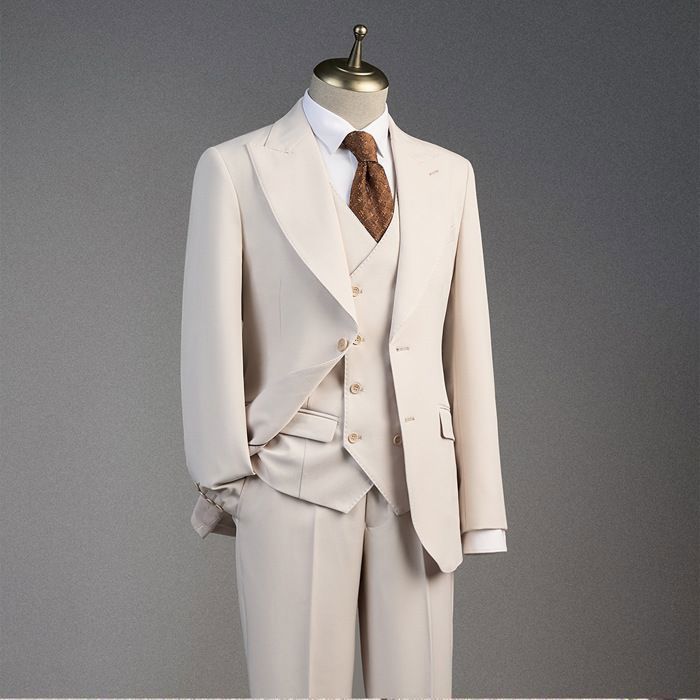 Pieces Costume Homme Classique Coupe Ajusté Mariage Cérémonie