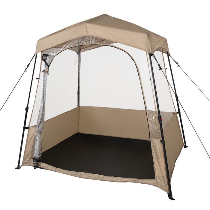 Tente Bulle Transparente Pliable 180x180x193 Cm - Vue 360°, Toit Oxford, 8 Piquets Métal, Pour événements Et Pêche