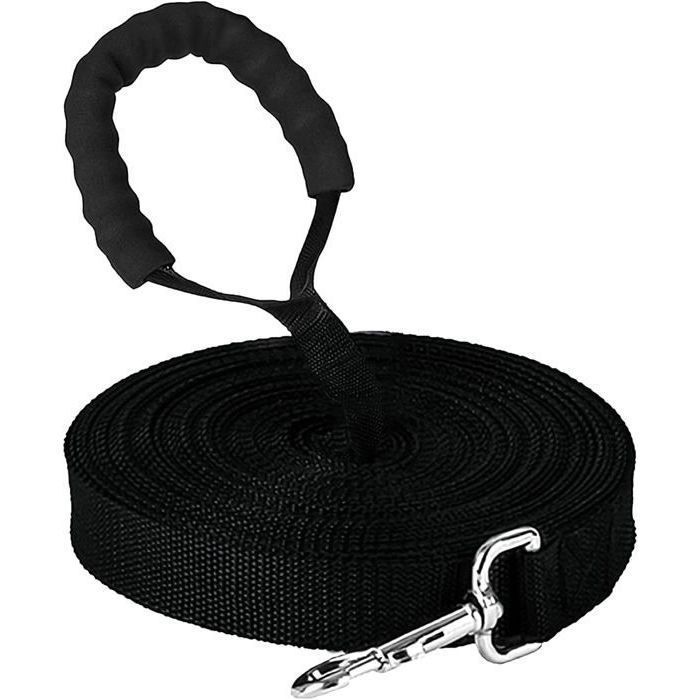 Comparer les prix de Laisse pour chien - 30 m - Poignée rembourrée - Nylon durable - Pour dressage YYV