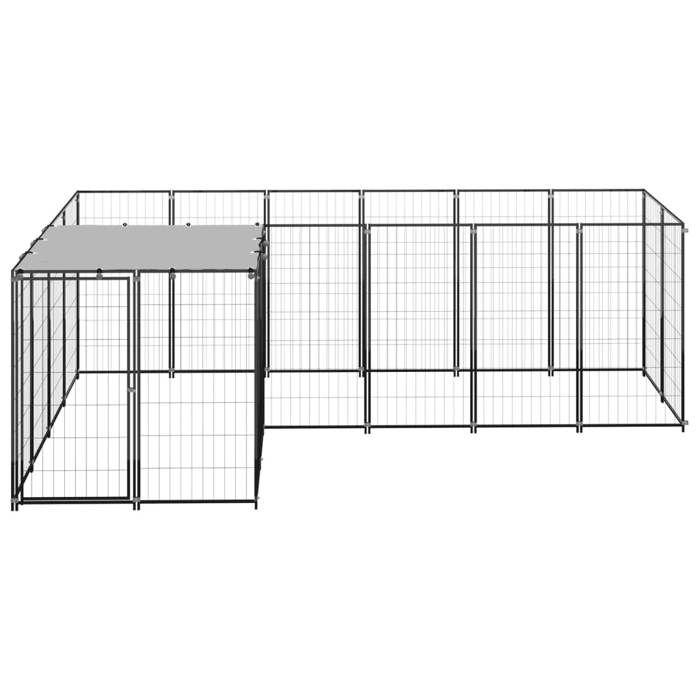 SALE dhiver Chenil/Enclos dextérieur - UU - Grande espace - Noir 484 m² Acier CC144