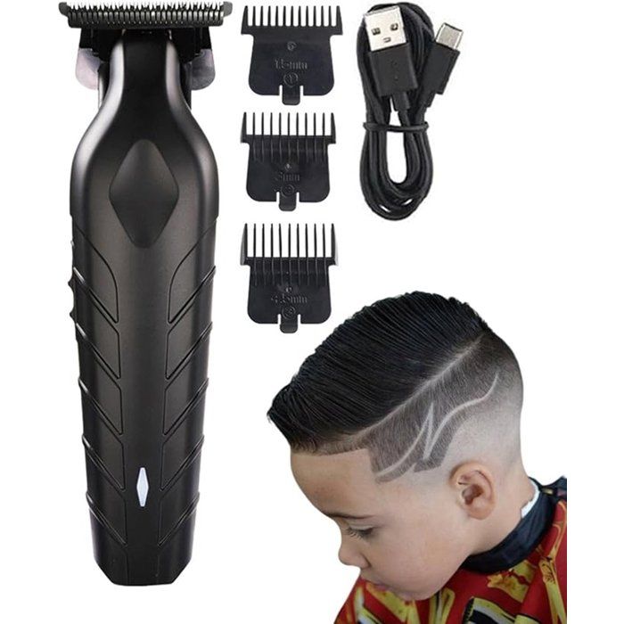 Tondeuse à cheveux rechargeable tondeuse sans espace lames de coupe précises poignée ergonomique robuste charge rapide