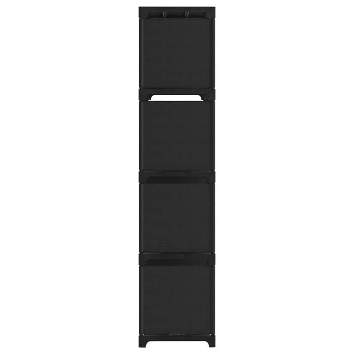 Cabinet de salon Noir - Étagère daffichage 12 cubes - noir - 103x30x141cm - stockage livres - Tissu 862 529979411
