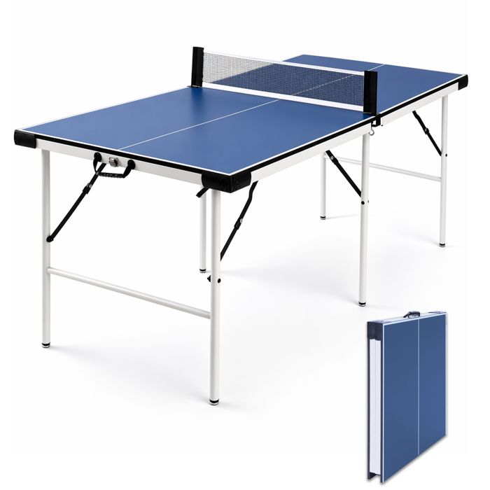 HLC Table de ping-pong pliable et portable Table de tennis de table pour intérieur et extérieur 169 × 81 × 69 cm HLC Table de ping-pong pliable et portable Table de tennis de table pour intérieur et extérieur 169 × 81 × 69 cm