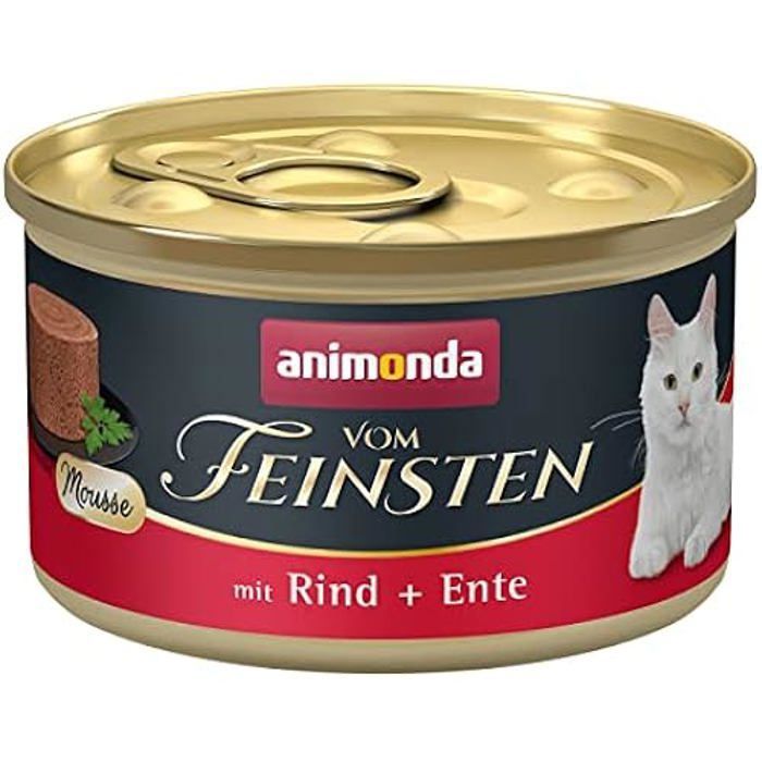 Nourriture Humide - ANIMONDA VOM FEINSTEN - Mousse - sans Sucre - Bœuf et Canard - 12 x 85 g Nourriture Humide - ANIMONDA VOM FEINSTEN - Mousse - sans Sucre - Bœuf et Canard - 12 x 85 g