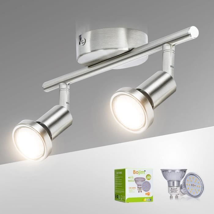 KYOTECH Plafonnier LED GU10 3 Spots Orientables 3 ampoules LED 5 W
