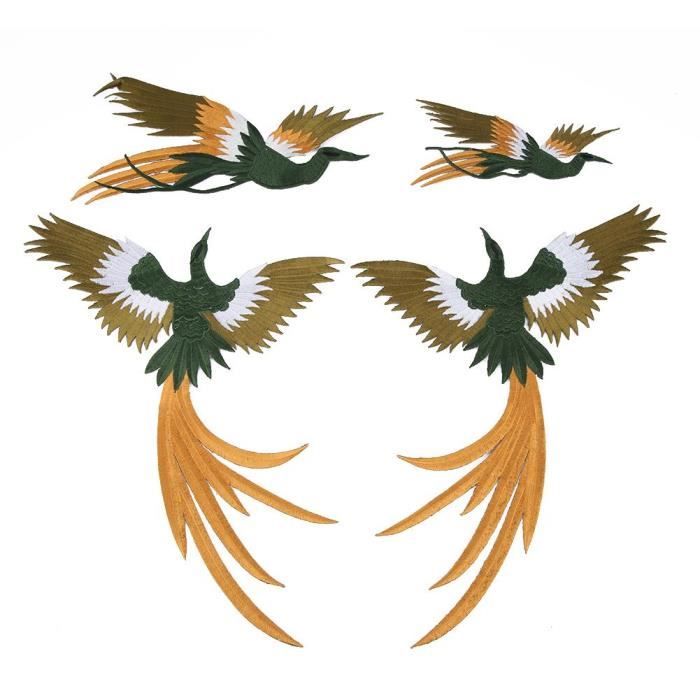 Ecusson brodé Oiseau Iron-On Embroidered patch Bird 7,5 cm