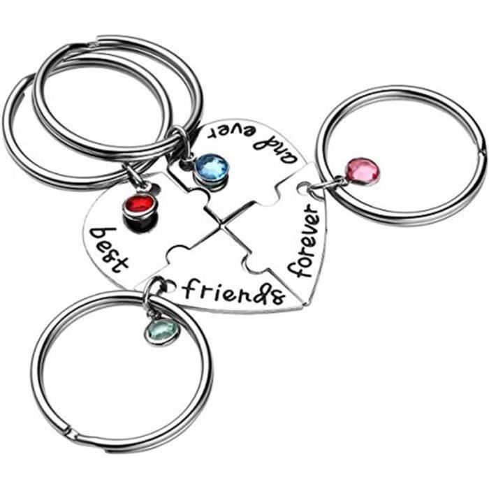 Porte-Cles ZVO2T BFF porte-clés d'amitié pour 2 meilleurs porte
