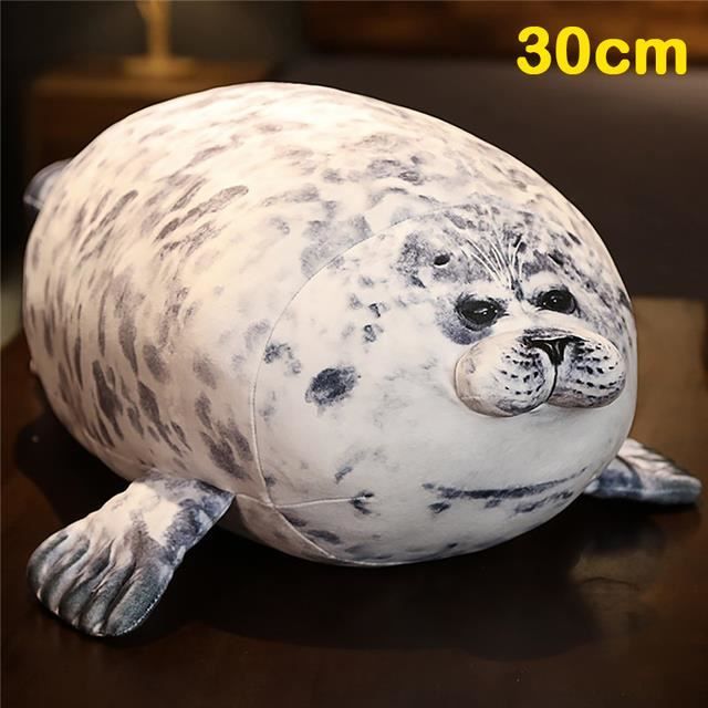 Oreiller Phoque En Peluche – Corps Potelé, Coton PP, 30/40/60 Cm, Cadeau Mignon Pour Enfants Et Adultes