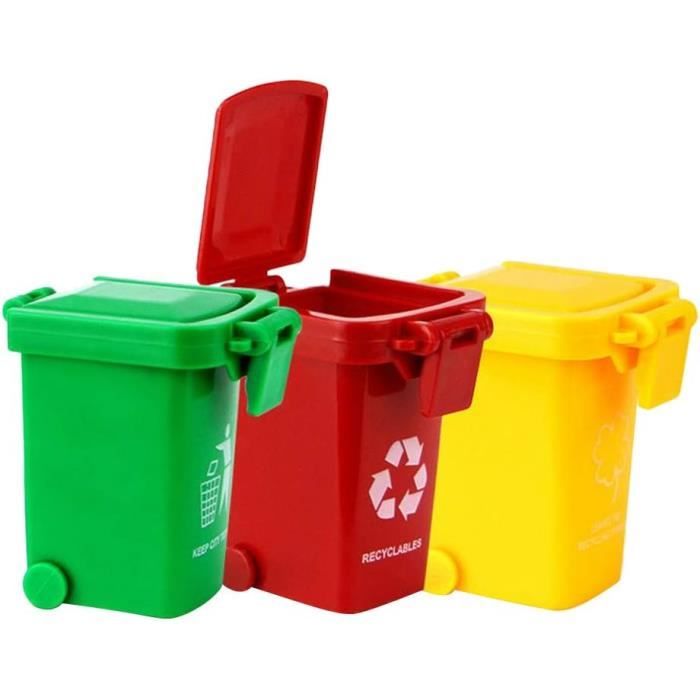 6/Set Modèle Poubelle pour Camion de Poubelle Jouet Voiture pour Enfants Jouets Amusant