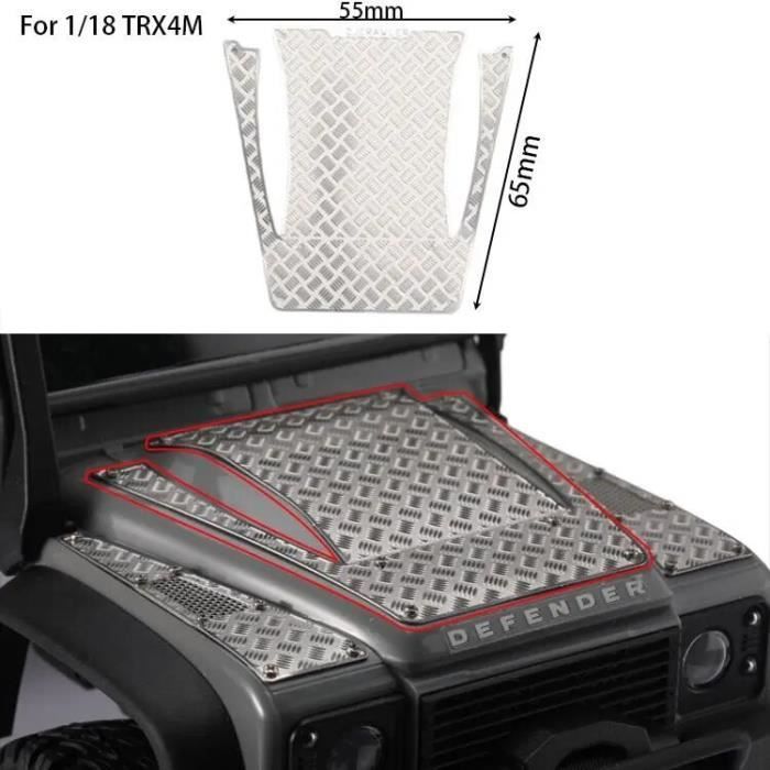 AXspeed Filet de protection latérale arrière en acier inoxydable pour fenêtre sur chenilles RC TRX4-M TRX4M