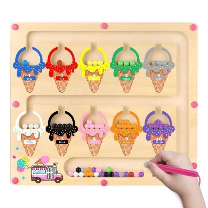 Couleurs et Chiffres Jouets Fille 3 4 5 Ans Jeux Montessori Labyrinthes