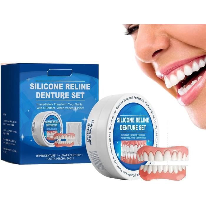 Kit De Prothèse Dentaire Temporaire En Silicone - Blanc - Pour Appareils/dents