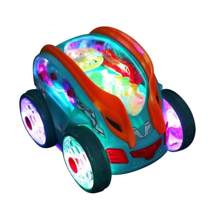 Jouet à Engrenages Transparent Avec LED Et Musique - Train électrique Rotatif Pour Enfants 1-3 Ans