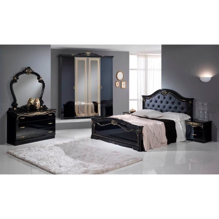 Chambre Eve Noir Et Or Achat Vente Chambre Complete Chambre