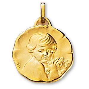 SF Bijoux - Médaille or jaune 750/1000e - Enfant