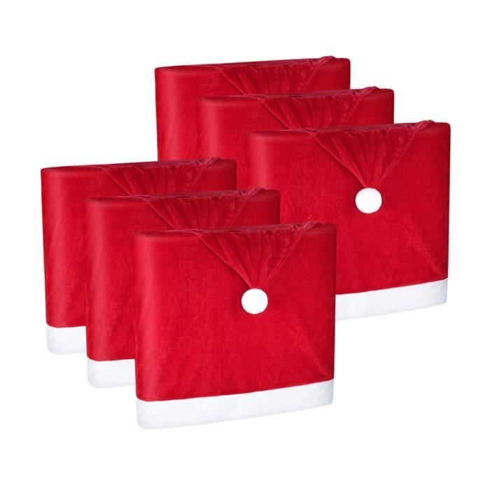 Housse de Chaise - Noname - Noël - Lot de 6 - Rouge - 50 x 67 cm - Décorative