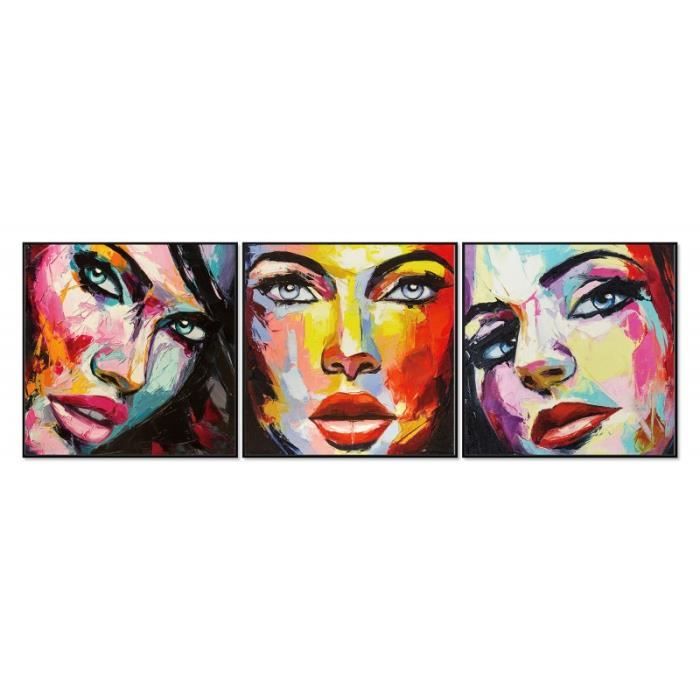 Tableaux visages multicolore en verre acrylique - GIRLS - Achat / Vente  tableau - toile - Cdiscount