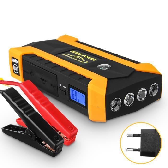 Booster Batterie Voiture 600A 20000mAh,12V Démarreur de Batterie Portable  Jump Starter avec Lampe LED+Pince Sécurité Intelligentes - Cdiscount Auto