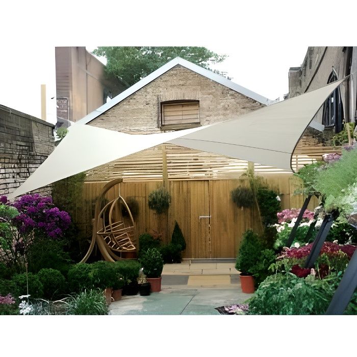 Perel Voile d'ombrage carrée 3,6 m Couleur crème GSS4360