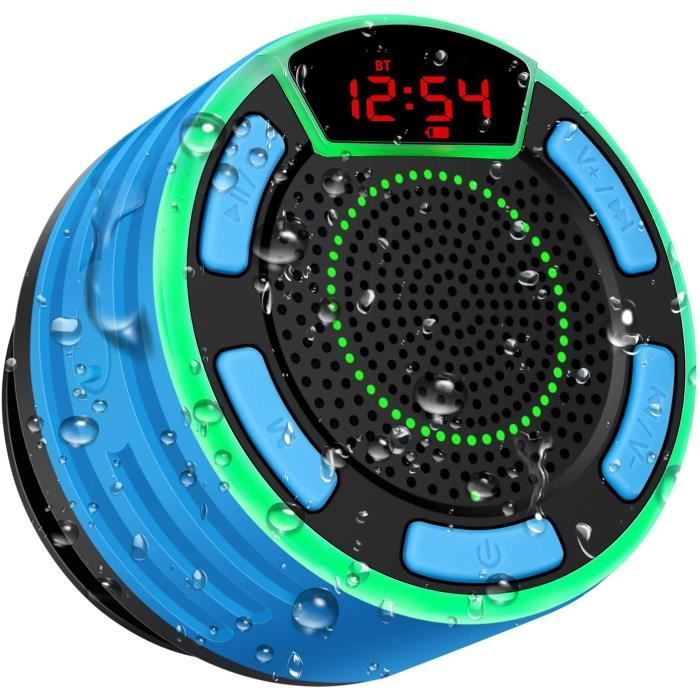 6W Haut-parleur bluetooth étanche avec ventouse et micro 
