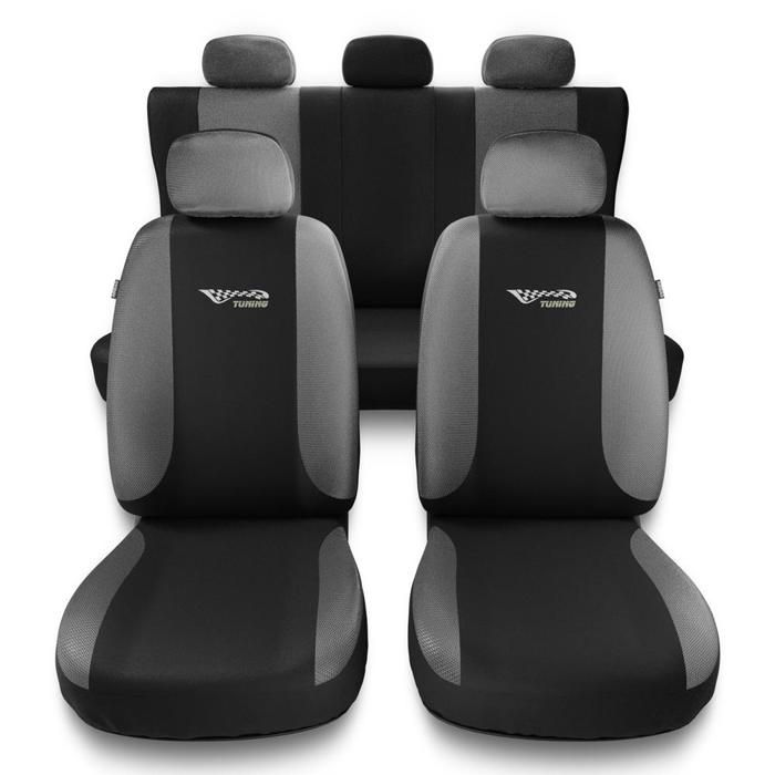 Lot de 2 Housses de Protection universelles pour Renault Twingo Gris
