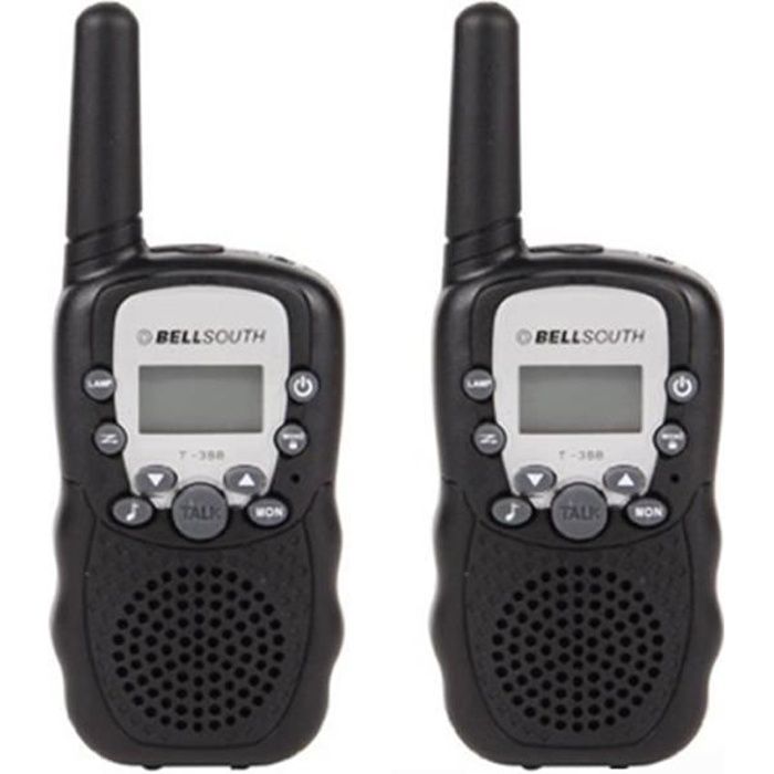 Talkie Walkie 22 Canaux Avec Ecran Lcd Portee 3 A 5 Km Pour Les Enfants Bebe Noir Cdiscount Jeux Jouets