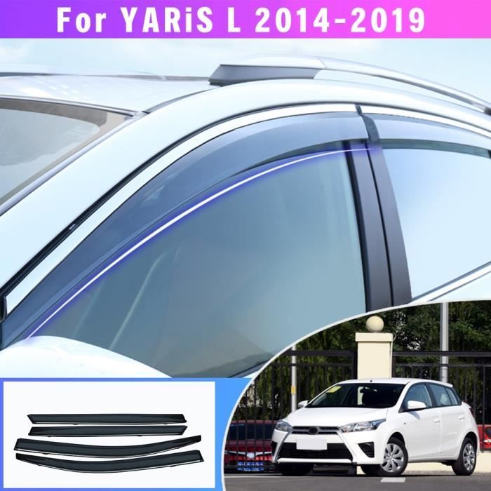 Pare-soleil,Déflecteur de vitre latérale pour Toyota YARIS L,accessoires  Auto,pare-soleil,style de - Type Gris foncé