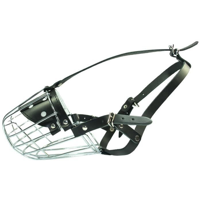 Meilleurs prix pour Muselière en métal - DINO - Rottweiler - Protection de museau en cuir - Numéro 7