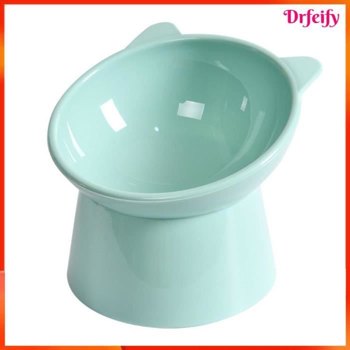 Comparer les prix de Bol pour animaux de compagnie - DRFEIFY - Surélevé Incliné Antidérapant - Facile à Nettoyer - Vert - Petit Chat