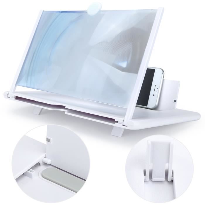 EBTOOLS Accessoires de téléphone portable Amplificateur d'écran de téléphone portable 3D 12 pouces Support de support de loupe