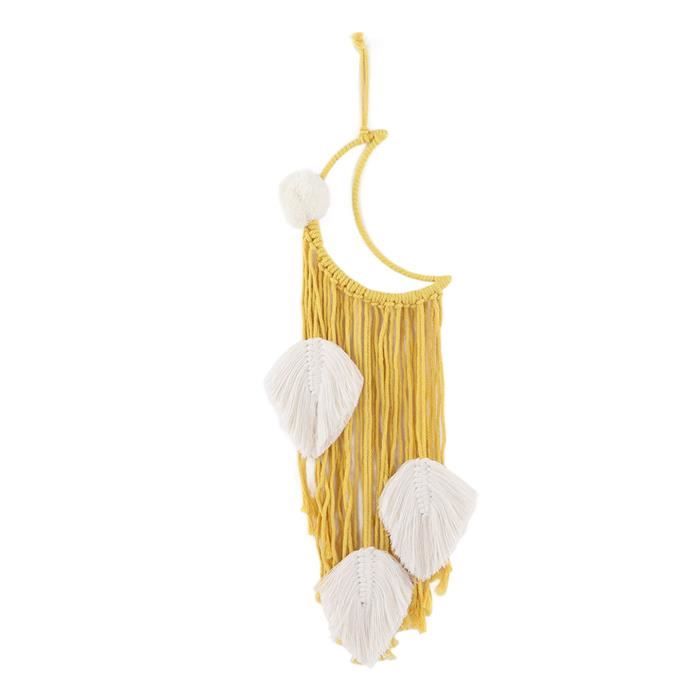 Cenei Chouette Macramé Tapisserie Tissée Tenture Murale Pendentif Ornement Tissé Bohème Tapisserie Jaune Cenei Chouette Macramé Tapisserie Tissée Tenture Murale Pendentif Ornement Tissé Bohème Tapisserie Jaune