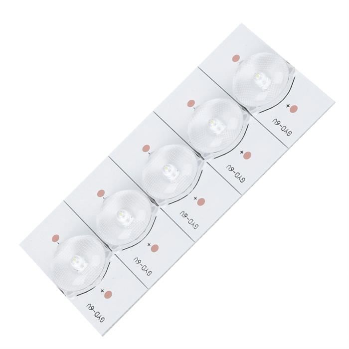 Lot de 20 perles de lampe SMD, panneau en fibre de verre avec filtre optique SMD avec ligne 6 V, accessoires pour réparation TV