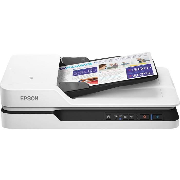 Scanner de documents de bureau EPSON WorkForce DS-1660-W – Blanc – 25 ppm – USB 3.0 Wi-Fi(n)
