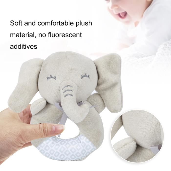 Clochettes A Main Hochet De Bebe Jouet En Peluche De Cloches A Main D Animal De Dessin Anime Pour 0 3 Ans Bebe L Elephant Cdiscount Puericulture Eveil Bebe