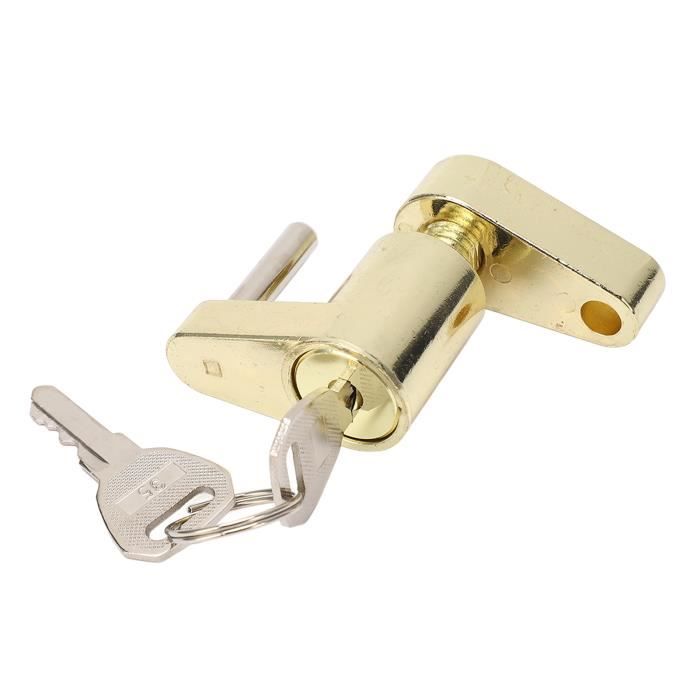 Antivol De Coupleur D'attelage Pour Remorque - Verrou En Alliage De Zinc 1/4" Avec 2 Clés - Universel Pour Camping-car, Caravane, Pick-up
